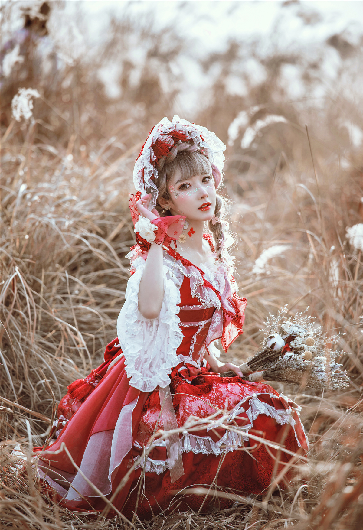 阿包也是兔娘 lolita红裙[12P-160MB] COSER-第2张